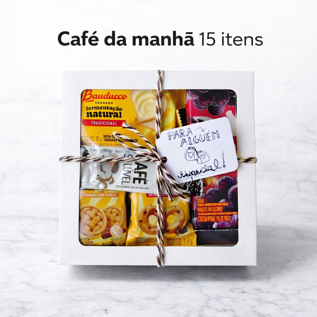 Café Da Manhã Com 15 itens na Caixa Visor Pronto Para Presentear em Oferta na Shopee