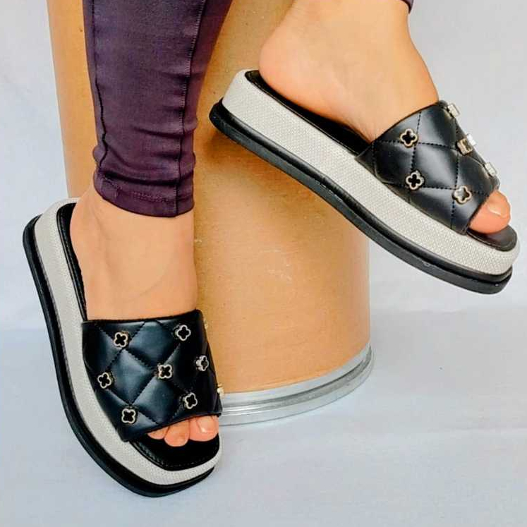 Tamanco Plataforma Feminino Trevo Premium Conforto E Leveza FORMA GRANDE
