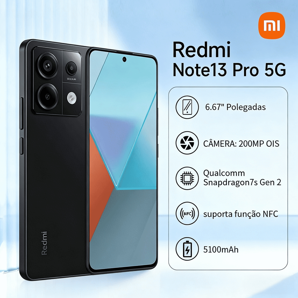 Original Xiaomi Redmi Note 13 Pro 5G NFC Snapdragon 7S Gen2 Smartphone 6,67" 5100mAh global