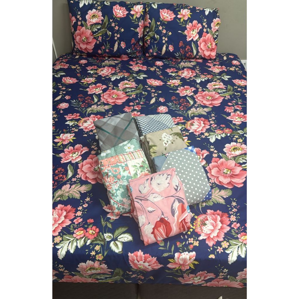 Lençol Casal Queen 3 Peças Estampado Micropercal Toque Macio