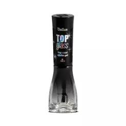 Esmalte Top Coat Glass Dailus Vegano 8ml Efeito Gel e Brilho Espelhado