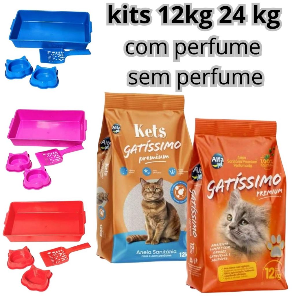 Areia Sanitária Higiênica Para Gatos Anti Odor Gatíssimo Pacote de 12kg em Oferta na Shopee