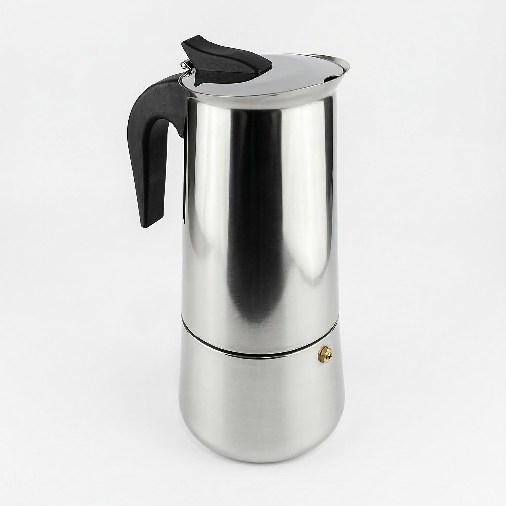 Cafeteira Italiana Inox 600ml Moka Espresso 12 Xícaras Fogão Indução Café Coado Família