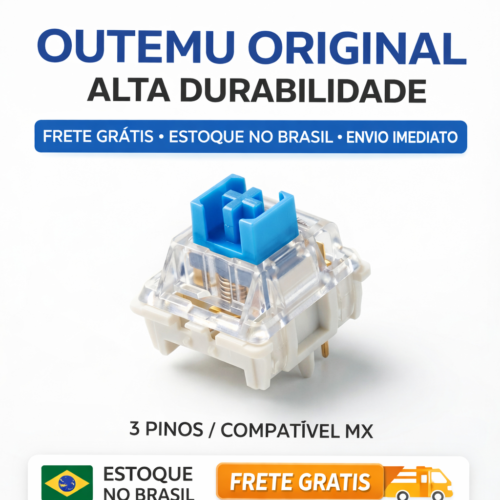 Switch Azul Teclado Mecânico Outemu Clicky (Som Alto) 3 Pinos