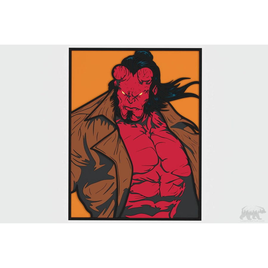 Quadro Hellboy Multicamadas Mdf