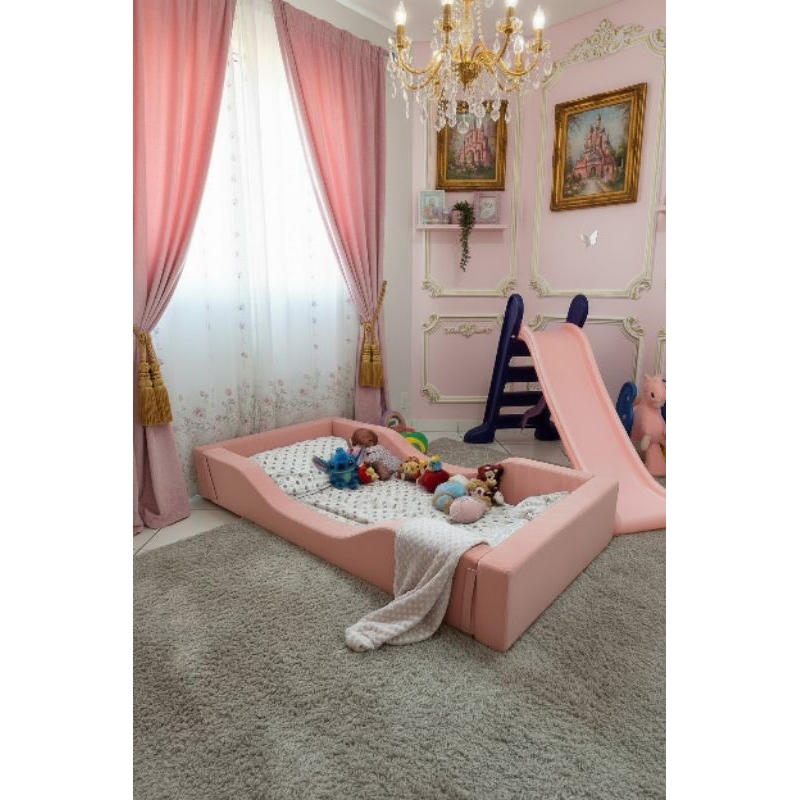 Cama Infantil Montessoriana Encanto Portátil + colchão 70x150 cm