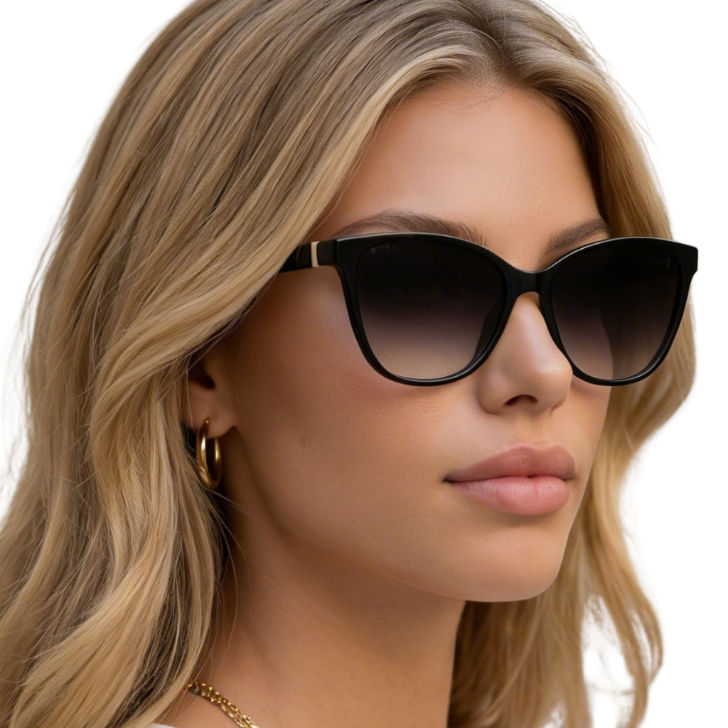 Óculos De Sol Feminino Grande Gatinho Oversized Verão Casual Moda Blogueiras Chique Viale com UV400 + Case