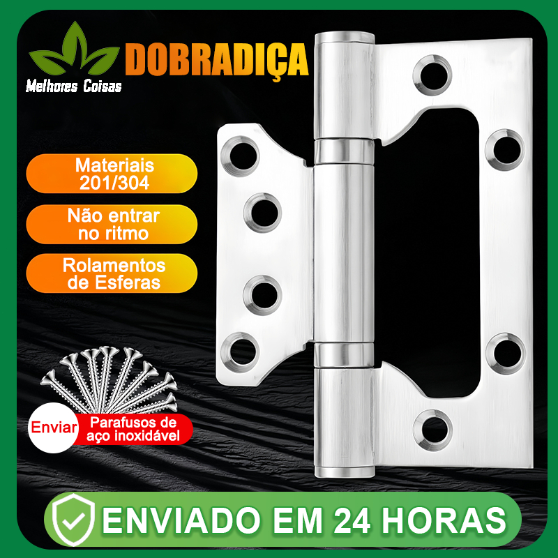 Dobradiças Sobrepor Aço De Porta Com Rolamento Para Móvel Aço Inox em Oferta na Shopee