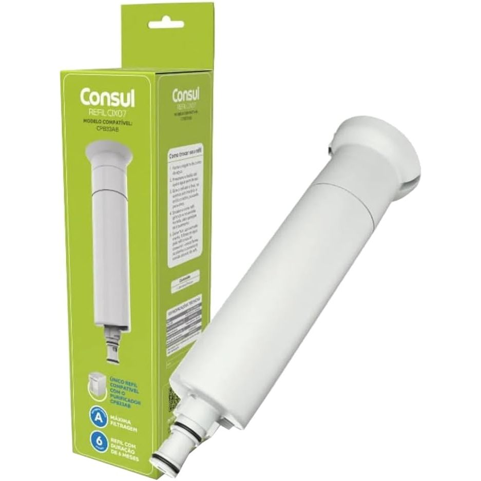 Refil Purificador de Àgua Consul Original Cpb33ab Cix07a W11509386 Cor Branco Gela Facil
