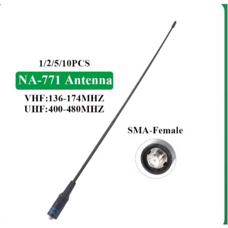 Antena Portátil Dual Band Nagoya NA-771 – 144/430 MHz Alto Ganho