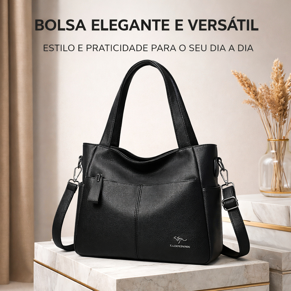 Bolsa Grande De Ombro Transversal Com Alça Lateral Feminina De Couro PU B742 AMY Bolsa Grande De Ombro Transversal Com Alça Lateral Feminina De Couro PU B742 AMY