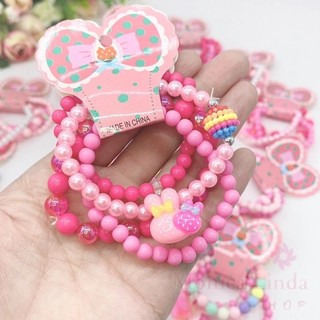 Kit 36 Pulseiras Conjunto Para Criança Infantil Frutas Doces Coloridos