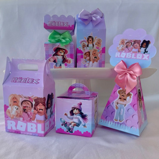 Kit Personalizados Roblox Menina\ Festa \ Lembrancinha\ Aniversário \ Pegue e Monte \ Mimo em Oferta na Shopee