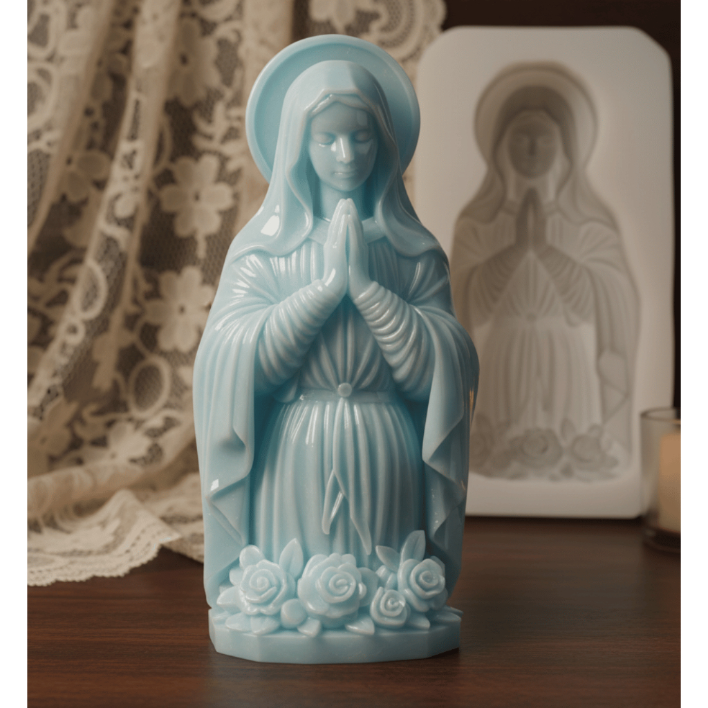 Molde Silicone Nossa Senhora Aparecida | Imagem Católica Decorativa | Doces Religioso | Velas Aromaticas