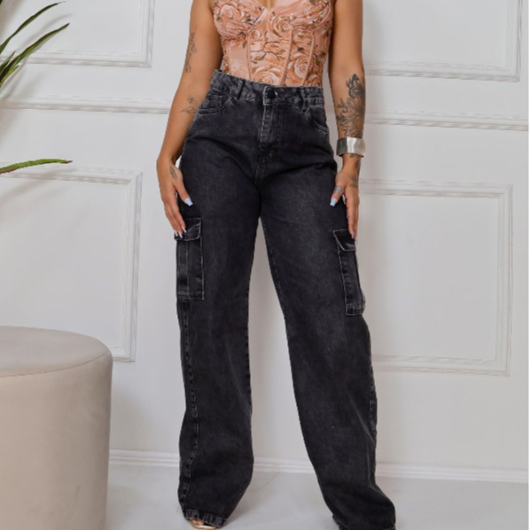 Calça Cargo Feminina Premiun Marmorizada Confortável Casual Tendência Elegante Moderna Chique Linda em Oferta na Shopee