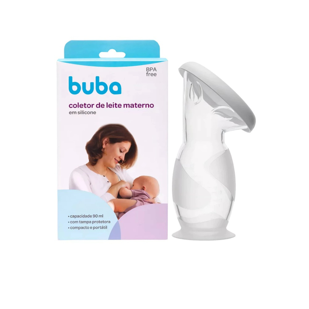 Coletor De Leite Materno Manual Em Silicone Buba 90ml