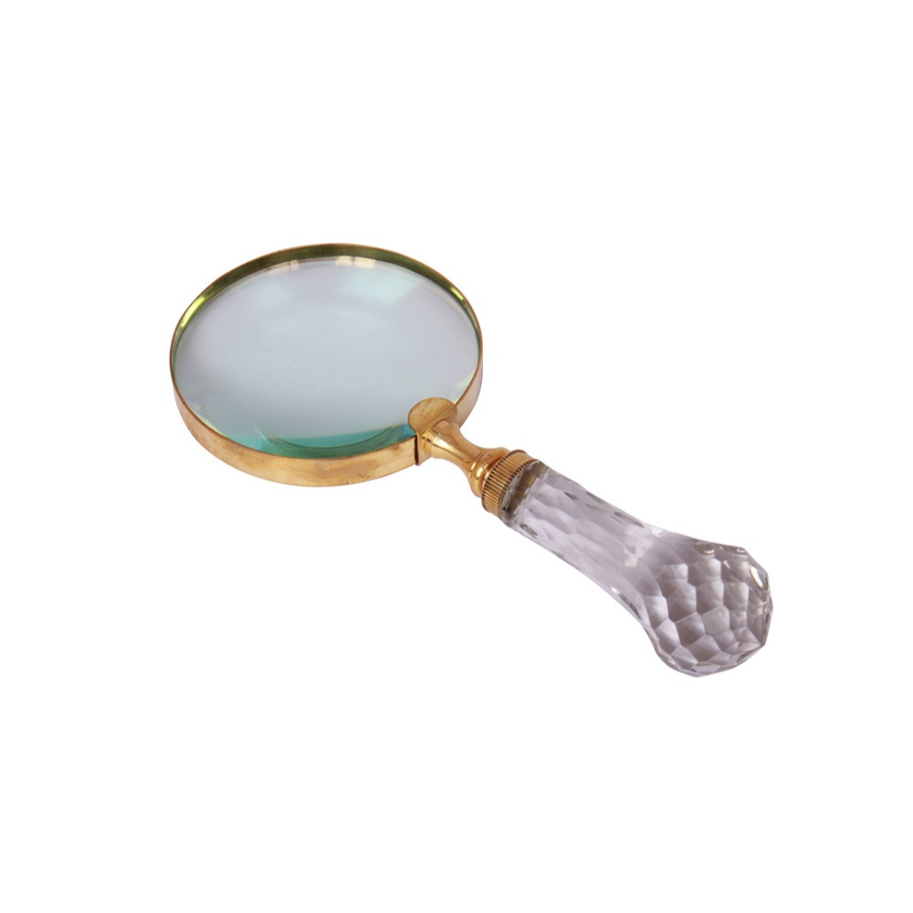 Lupa Metal Dourado Cabo em Vidro Coleção Antigo Escritório Decorativo Coleção Enfeite Detetive