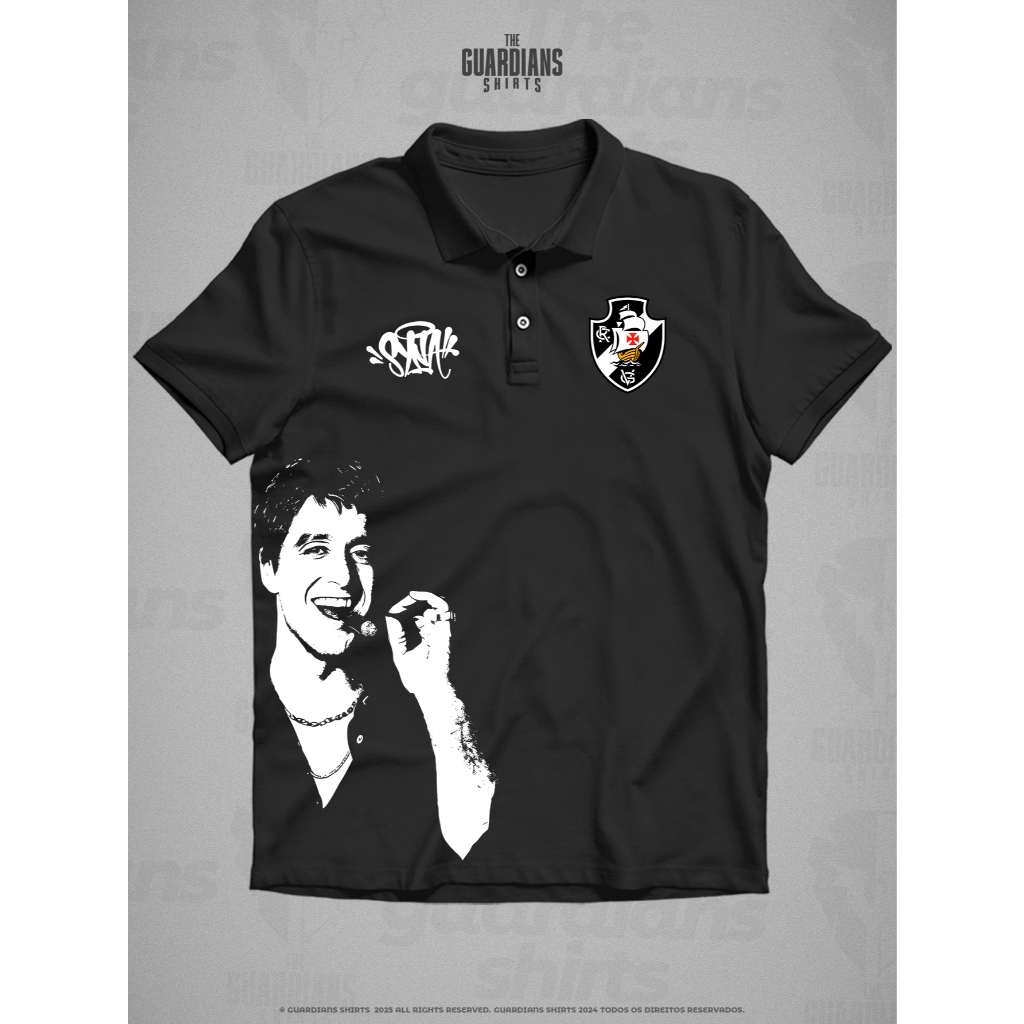 Camiseta Polo Vasco Scarface Tony Streetwear Tecido Premium