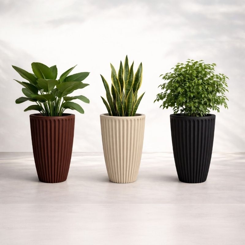 Vaso Decorativo Plantas Flores em Polietileno Coluna Romana N2