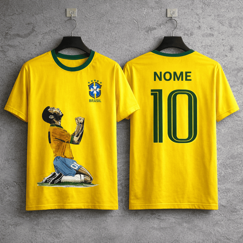 Camisa/Camiseta Copa do Mundo Seleção Brasileira  Rei do Futebol.