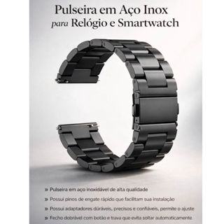 Pulseira Relógio e Smartwach 24mm Aço Inox com Pinos de Engate Rápido em Oferta na Shopee