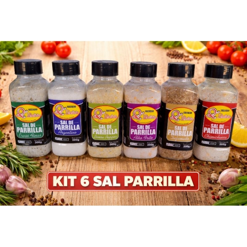 Kit 6 Parrilla para Churrasco Temperos Q Delicia o mais vendido em Oferta na Shopee