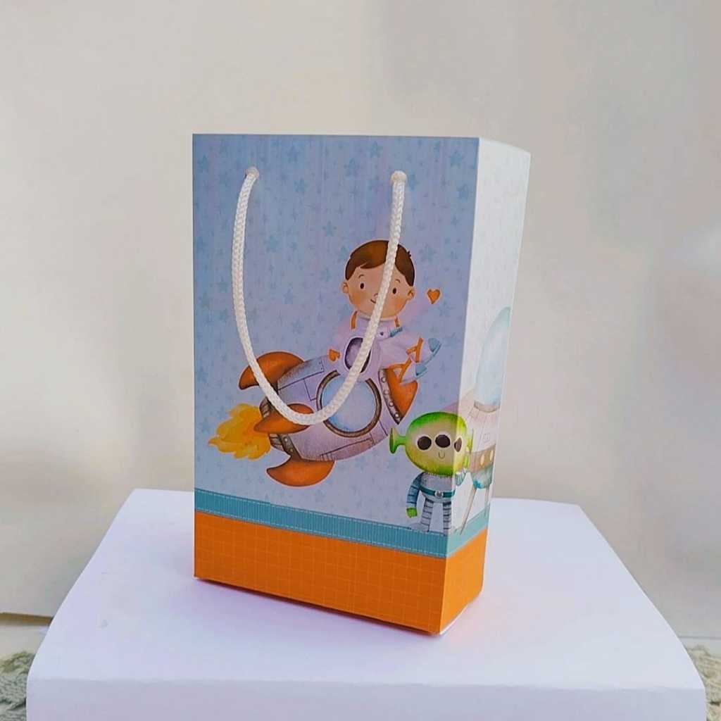 ENVIO RÁPIDO Kit Sacolinha Surpresa Festa Personalizados ASTRONAUTA Lembrancinhas Aniversário | PEGUE E MONTE