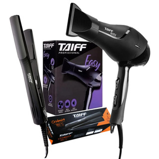 Kit Taiff Secador Easy 1700W e Prancha Taiff Cerâmica 180ºC