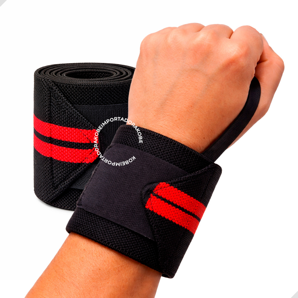 Munhequeira Protetor de Punho Ajustável Nylon Elastano Com Velcro Academia Crossfit Treino