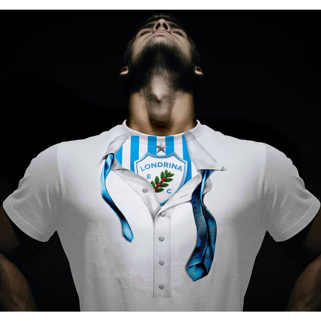 Camiseta 100% Poliéster Londrina EC / Camisa do Tubarão / Blusa LEC