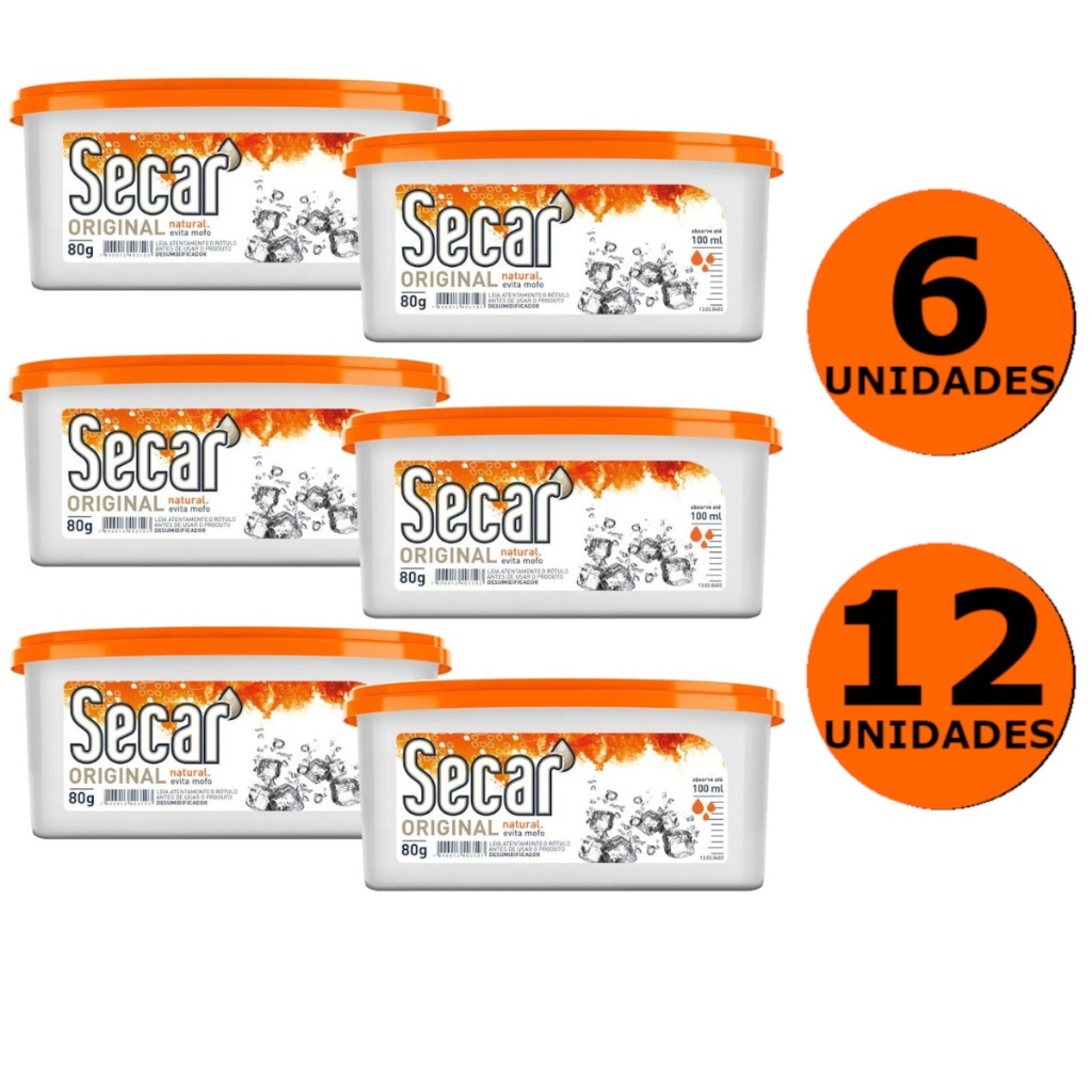 Secar Anti Mofo Desumidificador 80g Evita Umidade Cheiro Guarda Roupas Armário Gaveta Closet
