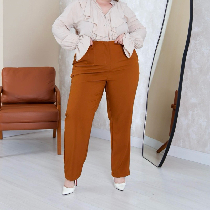 Calça social plus size G1 ao G4 - Lara em Oferta na Shopee