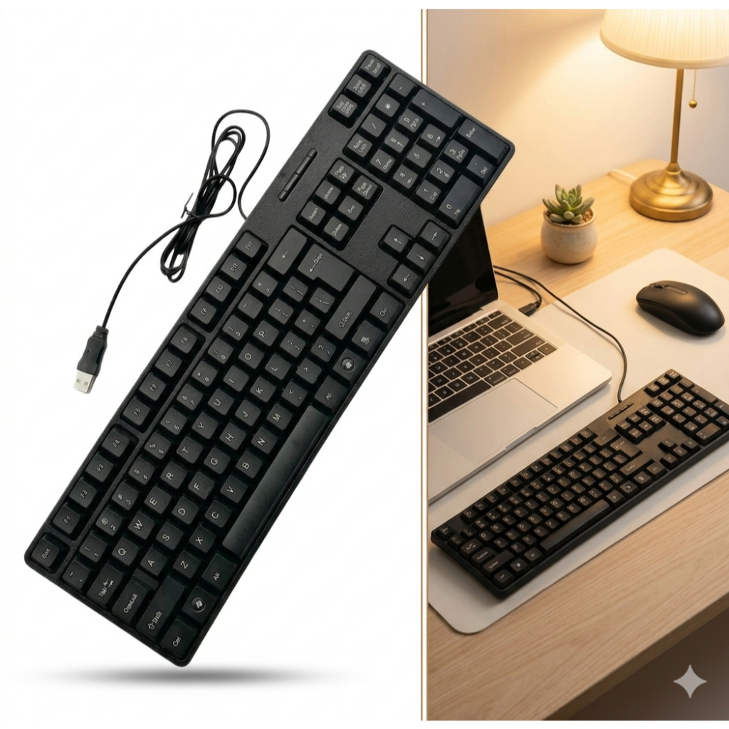 Teclado com Fio USB - Usado  -  Funcionando Perfeito Pronto para Uso