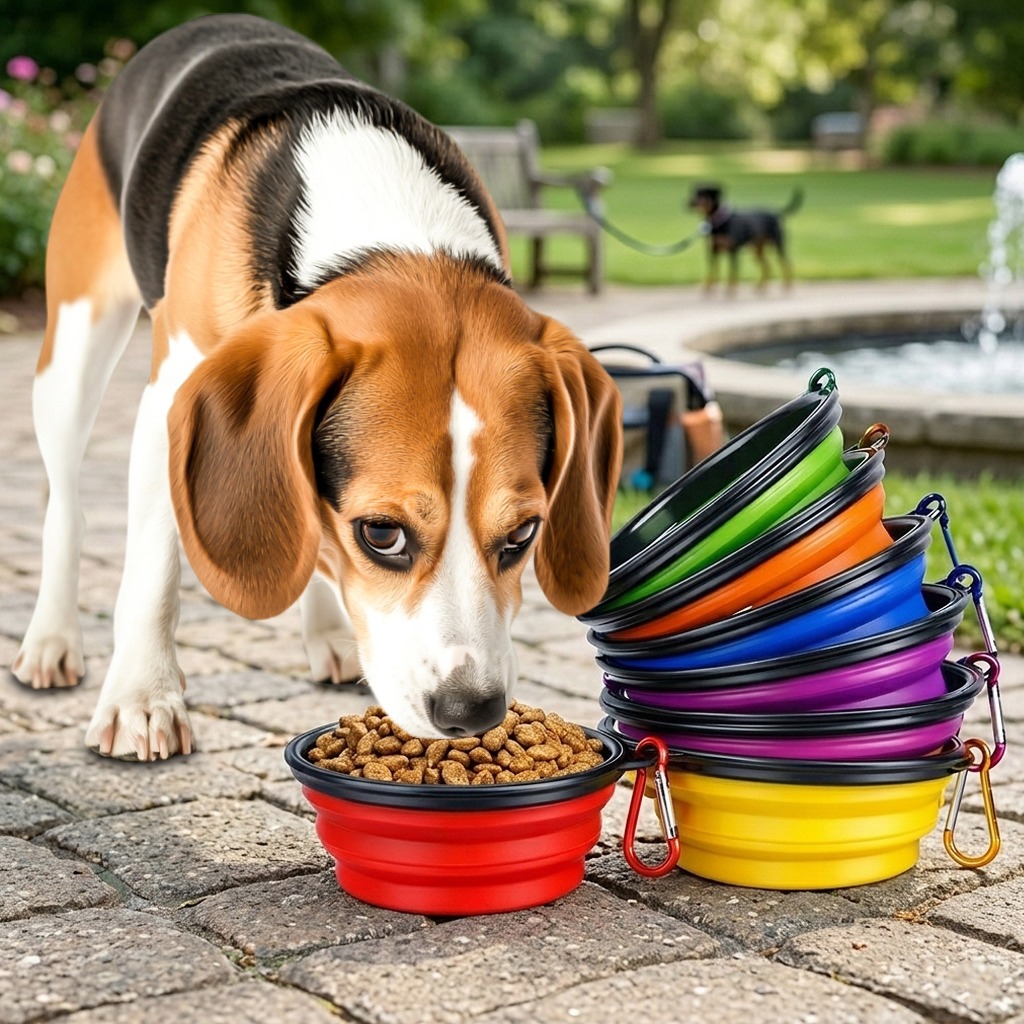 Tigela Retrátil Dobrável Pote Comedouro Bebedouro Água Ração Pet Cachorro Gatos Passeio Viagem