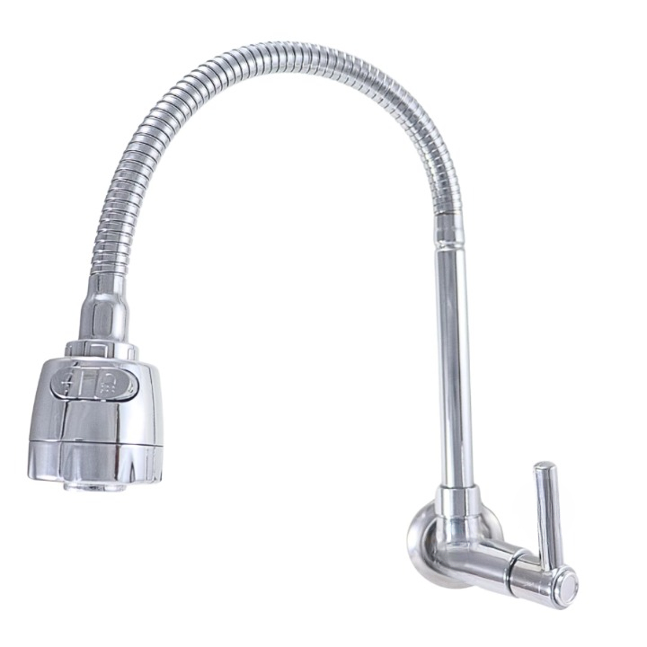 Torneira Gourmet Cromada Flexível para Cozinha 1/4 Volta – Parede ou Bancada