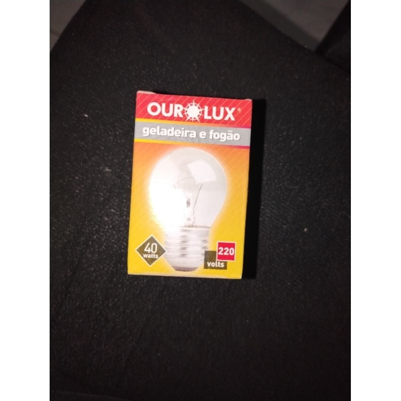 LÂMPADA GELADEIRA E FOGÃO 40 WATTS 220 VOLTS OUROLUX