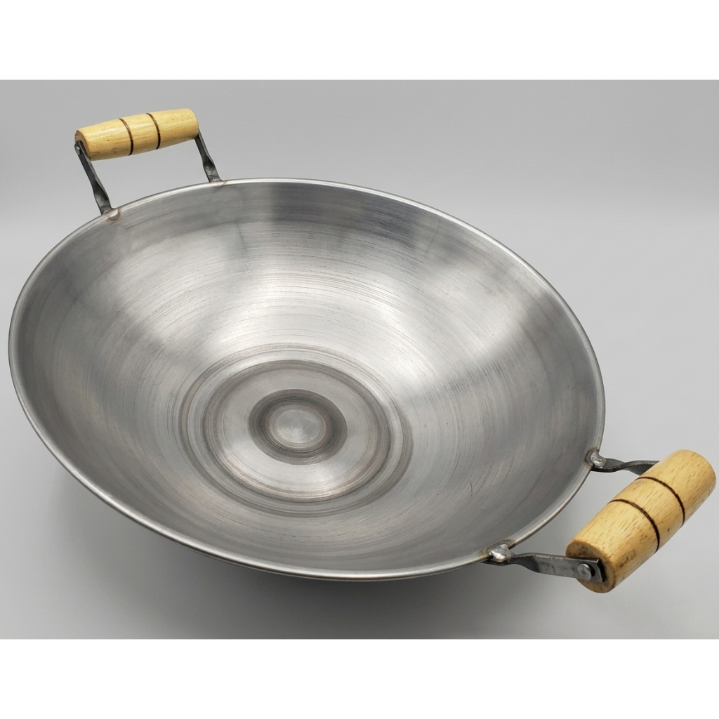 Imagem Tacho Chinês Reforçado Wok Profissional 36 cm Aço Carbono