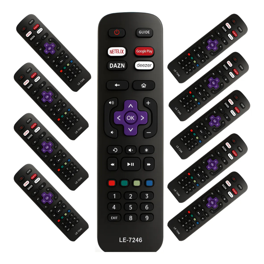 Kit 10 Controle Remoto Para Tv Aoc Smart Roku Atacado Revenda Netflix Globoplay