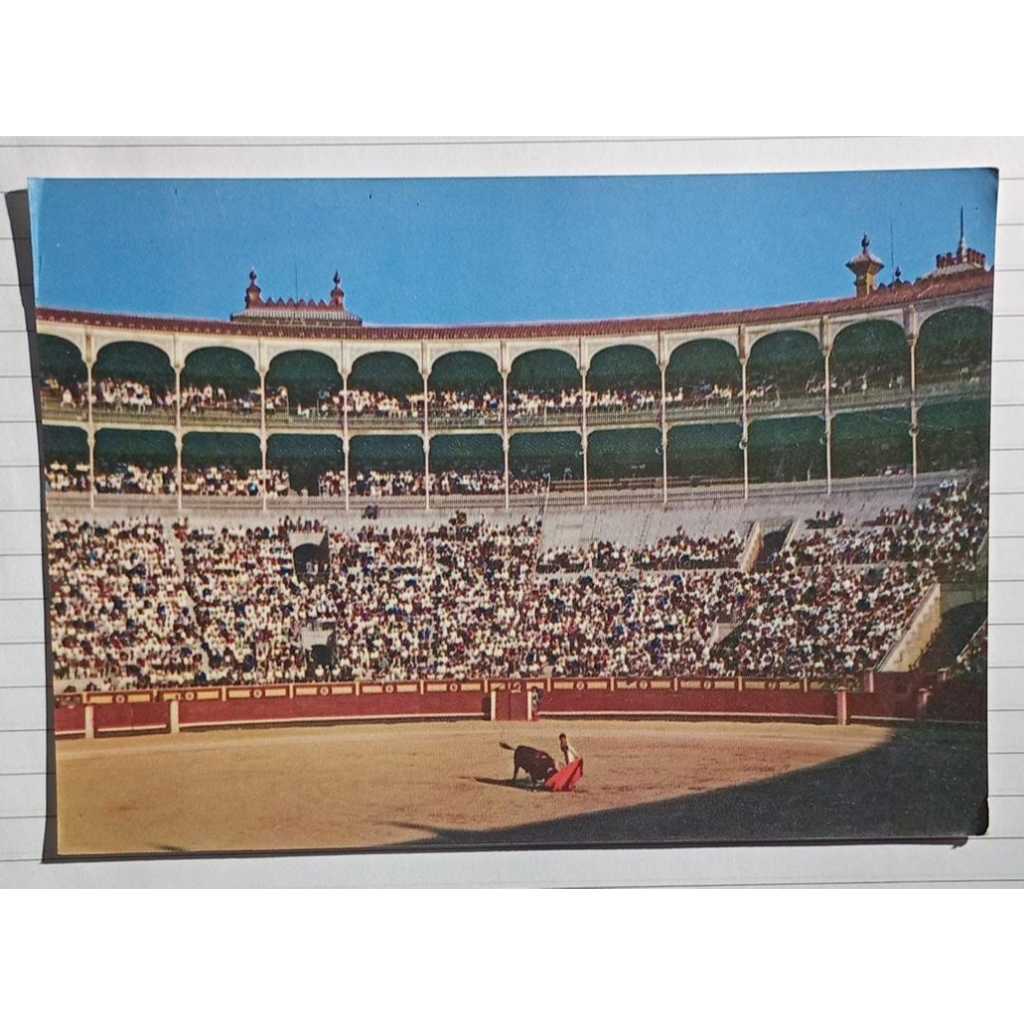 Cartão Postal Espanha Tourada Arena Publicitário Micoflav Antigo Zambon Farmacêutico
