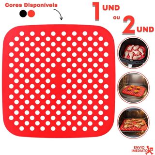 Kit 2 Forro Tapete em Silicone para Air Fryer Fritadeira Elétrica Quadrado Universal em Oferta na Shopee
