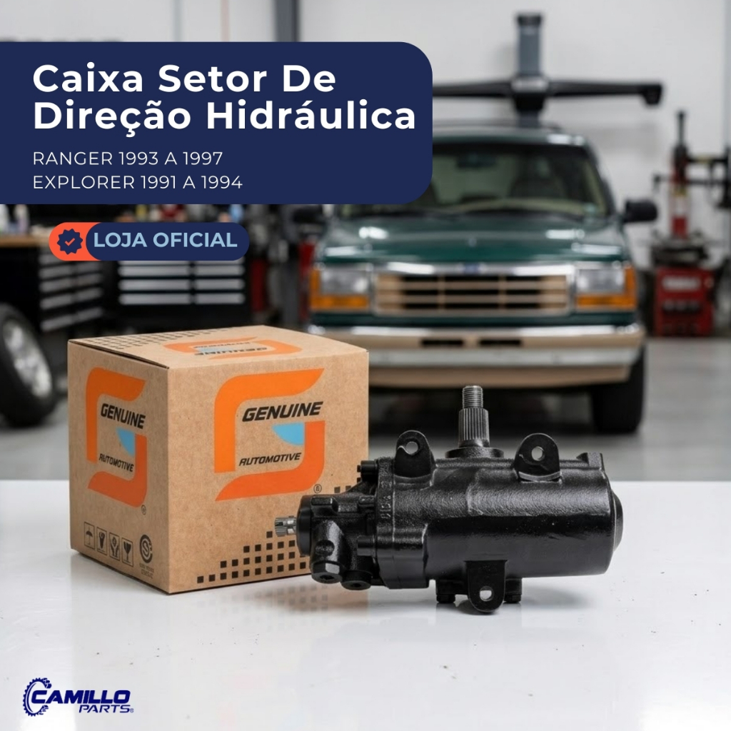 Caixa Setor Direção Hidráulica Ford Ranger 1993 a 1997 Eixo 39mm Nova Genuine Automotive