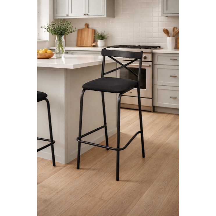 Banqueta Industrial Katrina Para Cozinha 85cm Área Goumet Bancada