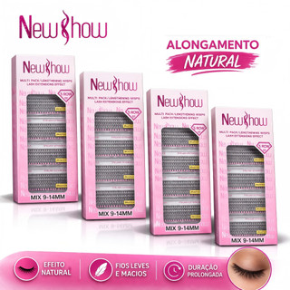 New Show 12 Caixas Cílios  20P/30P/40P/50P Volume Russo 9-14mm Alongamento Natural Profis…