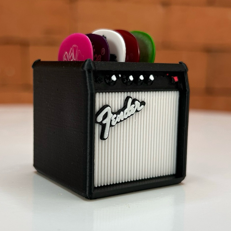 Porta Palheta Mini Amplificador Fender Guitarra Violão Baixo