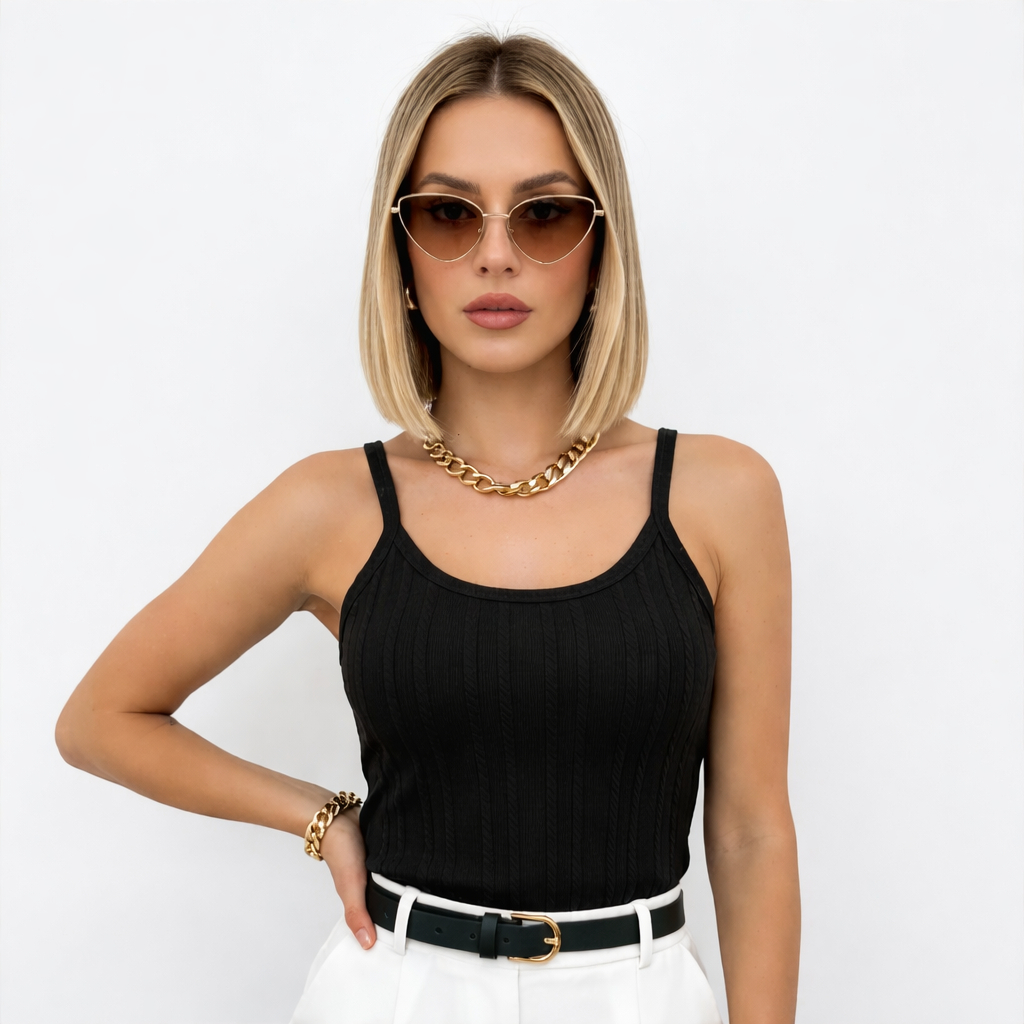 Regata Regatinha Blusinha Feminina Canelada com Bojo Alcinha Básica Blusa Moda Verão Confortável Casual