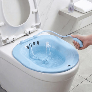 Bacia Banho de Assento com Ducha Higiênica Portátil Higiene Íntima Mulheres Idosos Pós-Parto