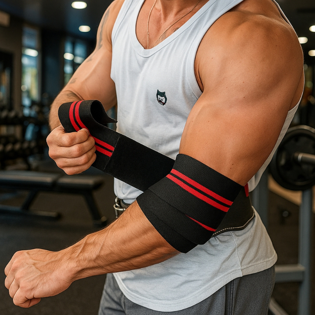 Faixa de Compressão Cotovelo Musculação Treino Pesado Profissional Alta Performance em Oferta na Shopee