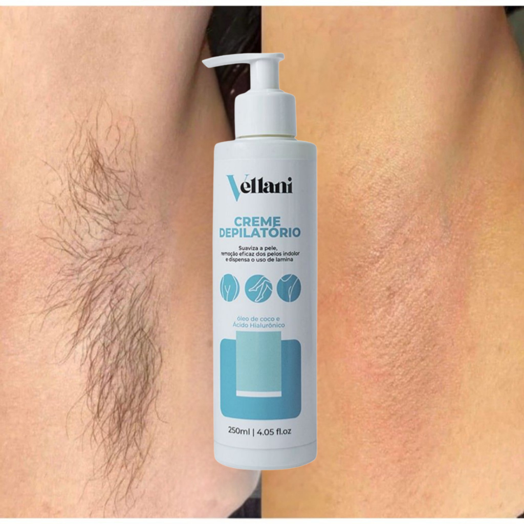 Creme Depilatório Vellani 250ml  – Remoção de Pelos Fácil e Sem Complicações