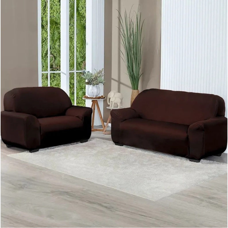 Capa De Sofá Ligadinha Lisa 3 e 2 Lugares Diversas Cores Envio Imediato em Oferta na Shopee