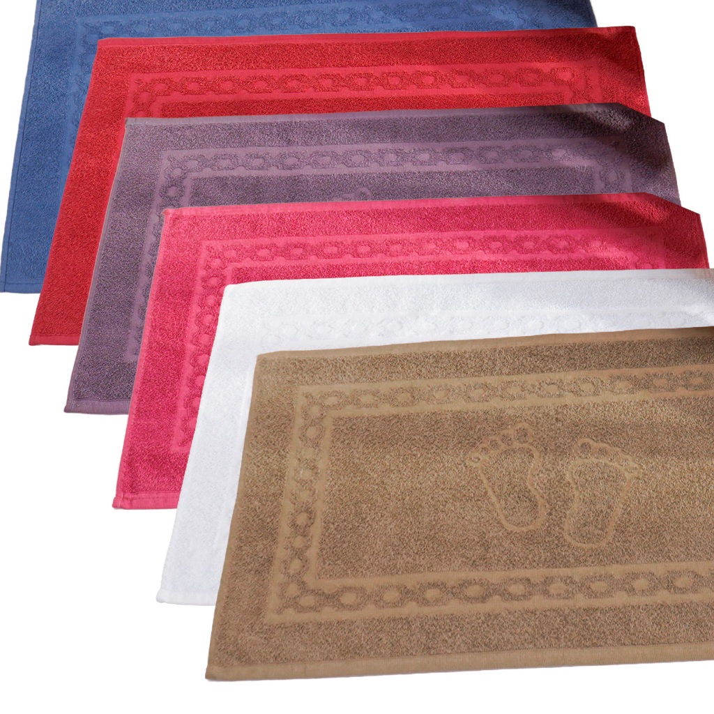 Kit 6 Toalhas De Piso Luxo 450G/M² Jacquard Alto E Baixo Relevo 100% Algodão - Bene Casa